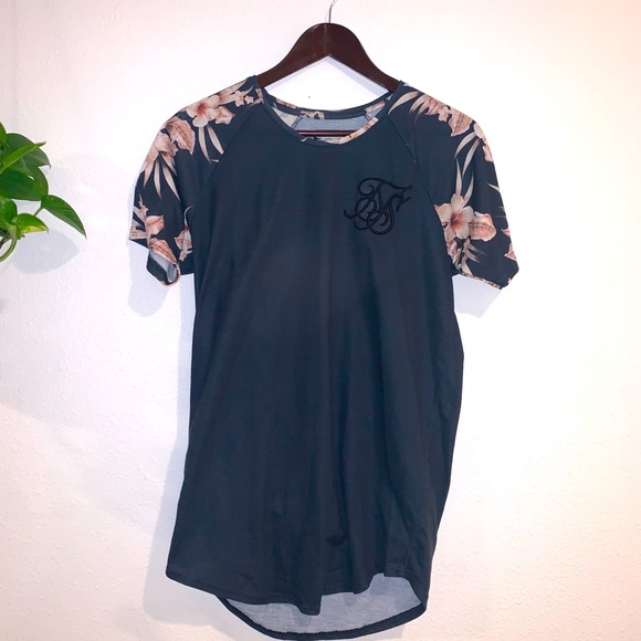 SikSilk Longline Floral Tshirt - Picture 1 of 3